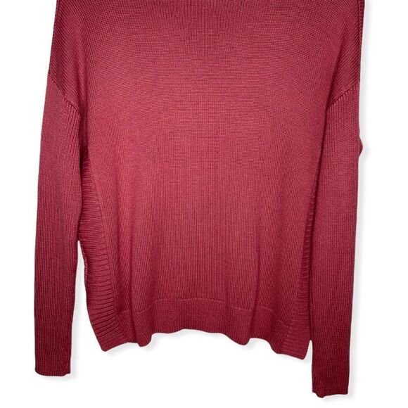 TAHARI Mock Neck Contrast Knit Sweater  - Picture 8 of 9